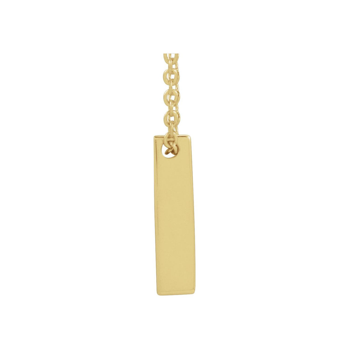 Engravable Three-Sided Bar 16-18" Necklace
