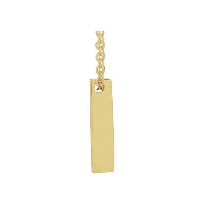 Engravable Three-Sided Bar 16-18" Necklace