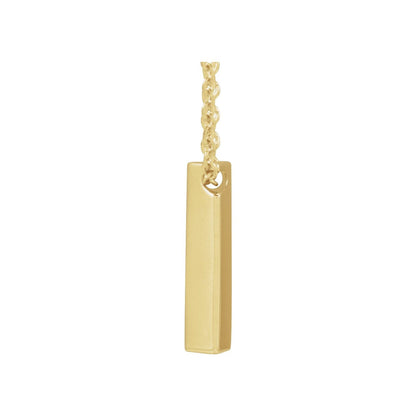 Engravable Three-Sided Bar 16-18" Necklace