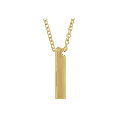 Engravable Three-Sided Bar 16-18" Necklace