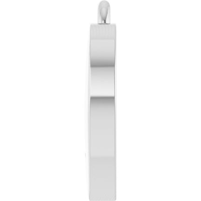.02 CTW Natural Diamond Paw Print Heart Dangle