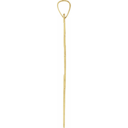 14K Yellow Gold 32x18 mm Orthodox Cross Pendant