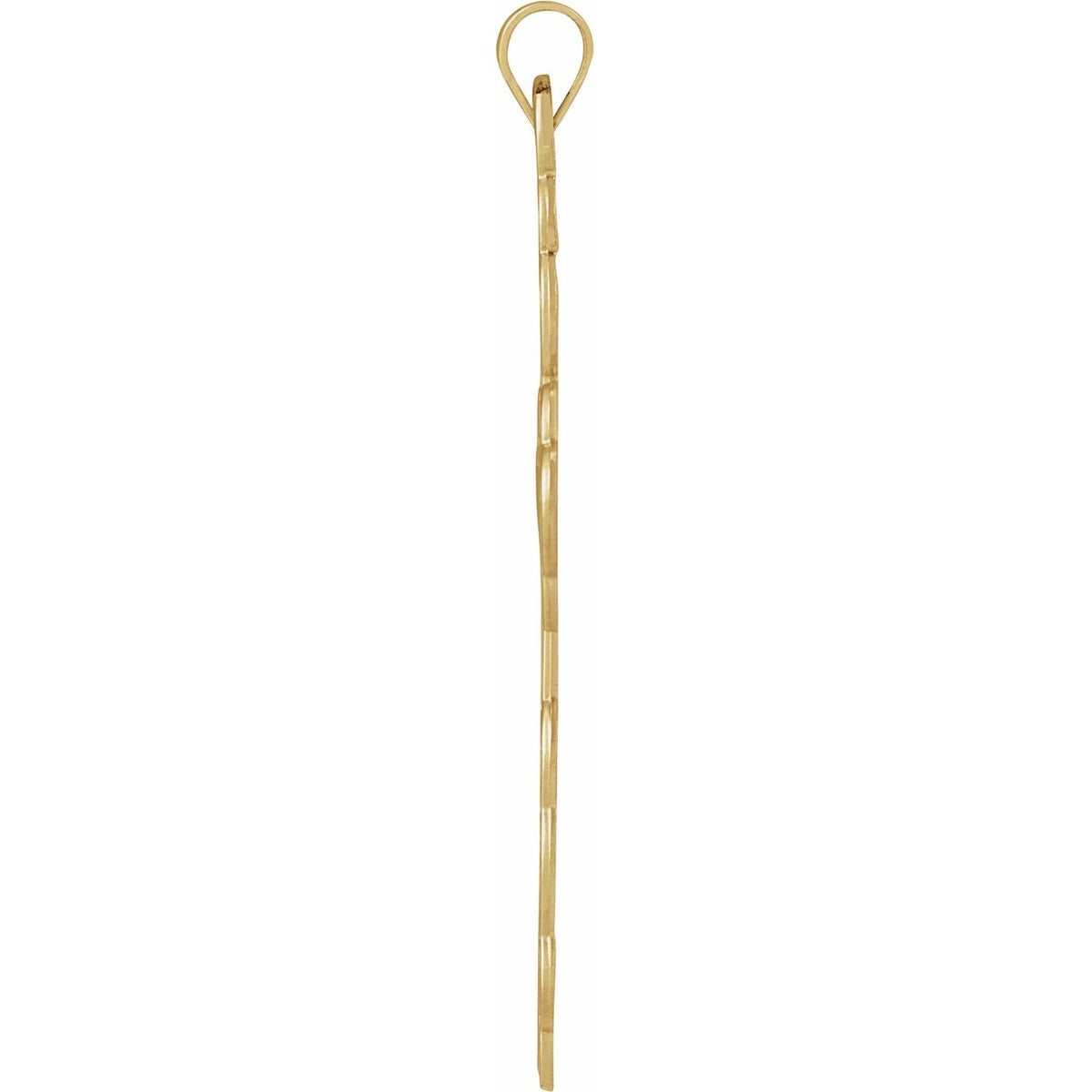 14K Yellow Gold 40x26 mm Orthodox Cross Pendant