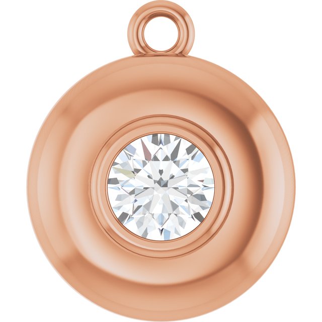 1/4 CT Natural Diamond Puffed Dangle