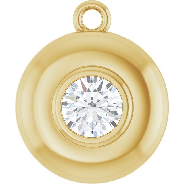 1/4 CT Lab-Grown Diamond Puffed Dangle