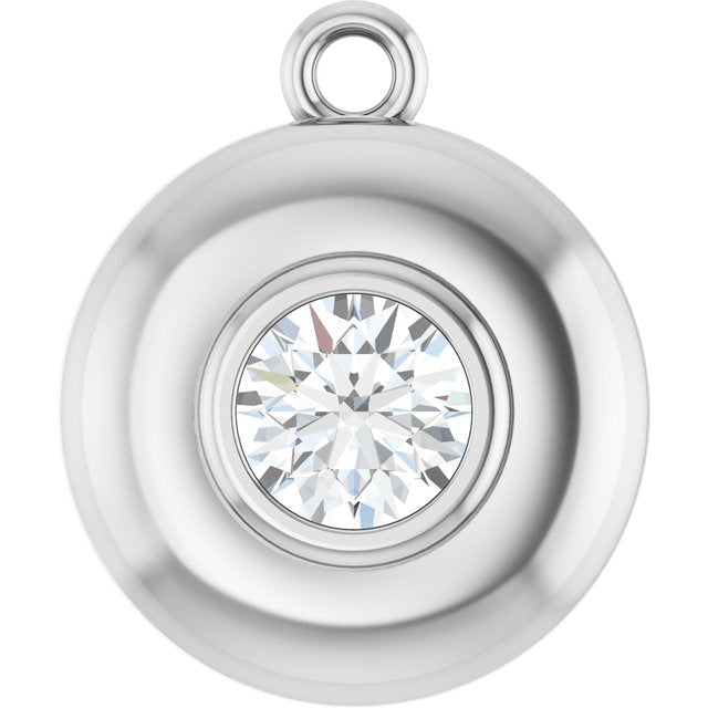 1/4 CT Lab-Grown Diamond Puffed Dangle