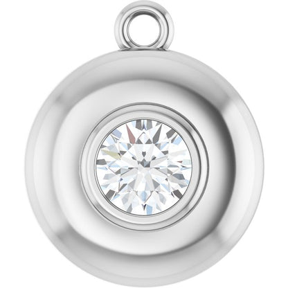 1/4 CT Lab-Grown Diamond Puffed Dangle