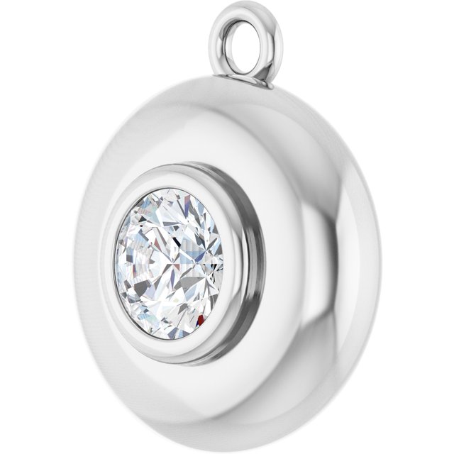 1/4 CT Natural Diamond Puffed Dangle