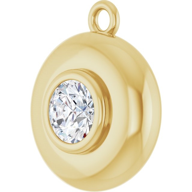 1/4 CT Natural Diamond Puffed Dangle