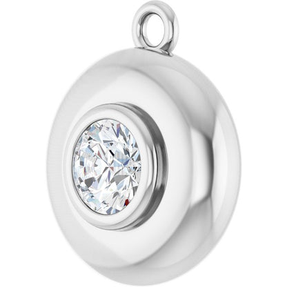 1/4 CT Lab-Grown Diamond Puffed Dangle