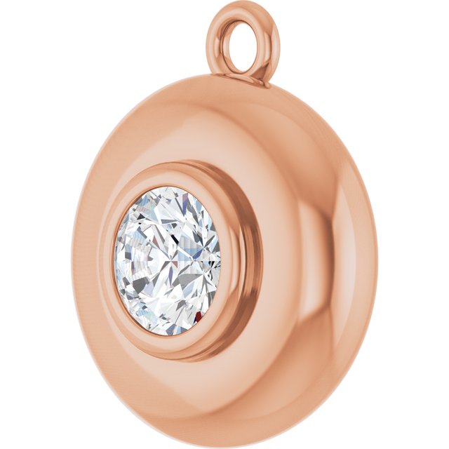 1/4 CT Natural Diamond Puffed Dangle
