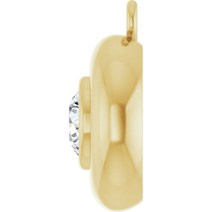 1/4 CT Natural Diamond Puffed Dangle