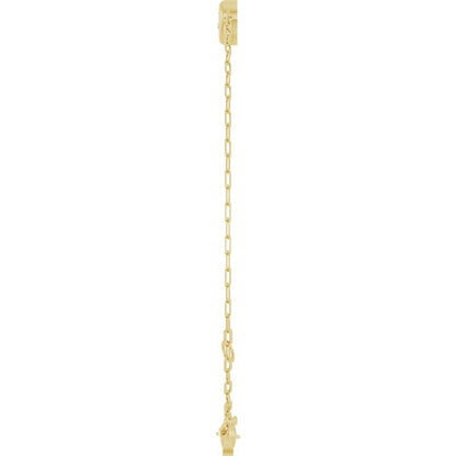 14K Yellow Gold 1/5 CT Natural Diamond Heart 6 1/2-7 1/2" Bracelet