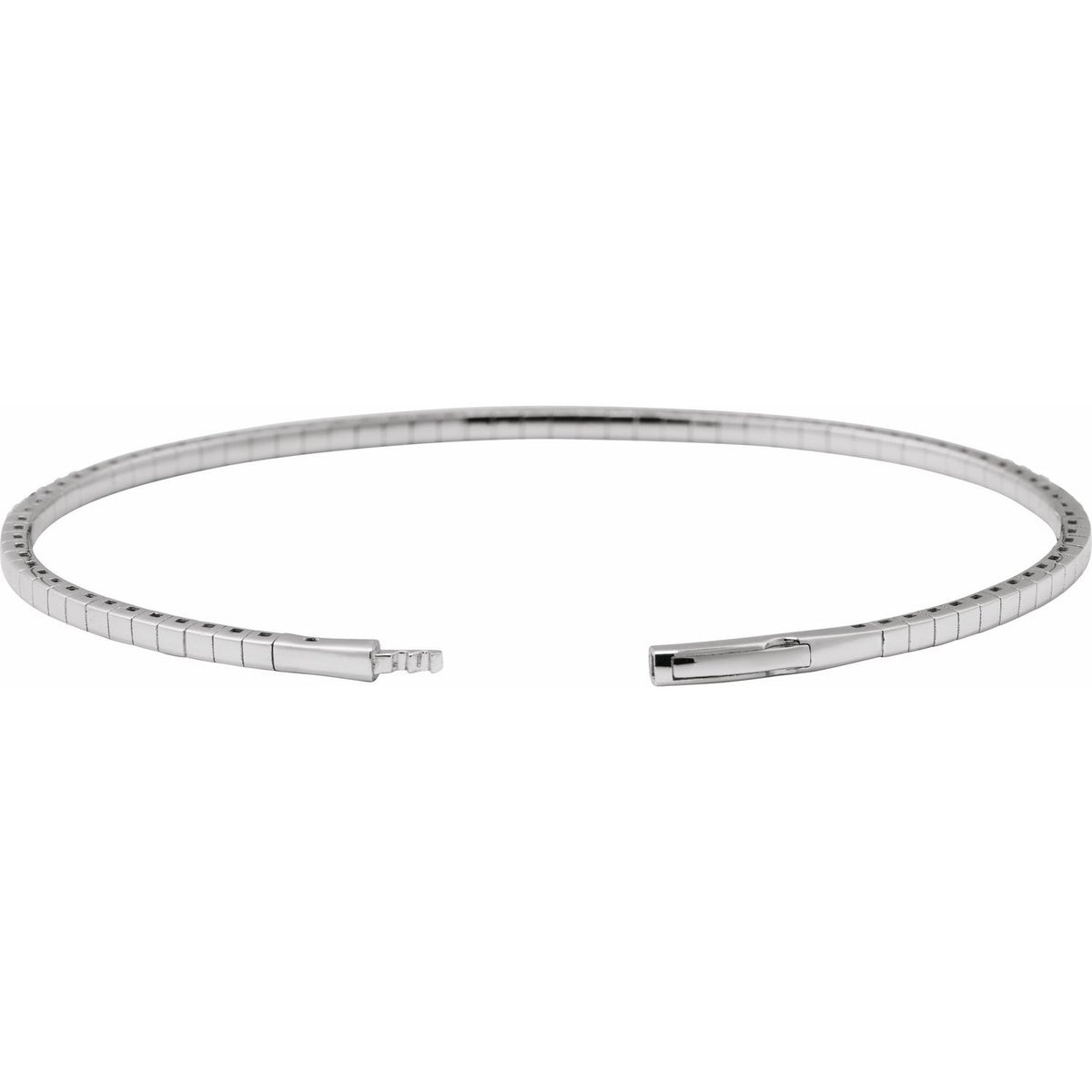 2 CTW Lab-Grown Diamond Flexible Bangle 7" Bracelet