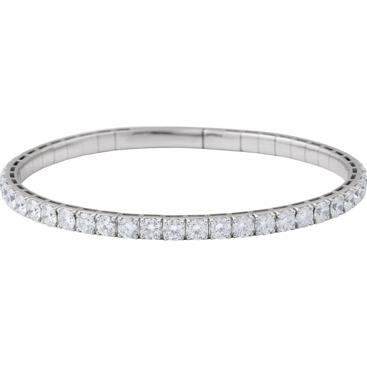 5 CTW Lab-Grown Diamond Flexible Bangle 7" Bracelet
