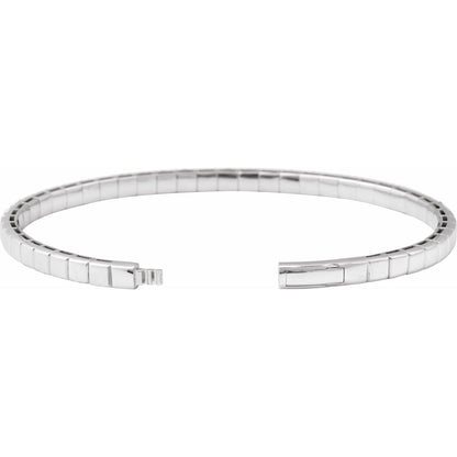 5 CTW Lab-Grown Diamond Flexible Bangle 7" Bracelet