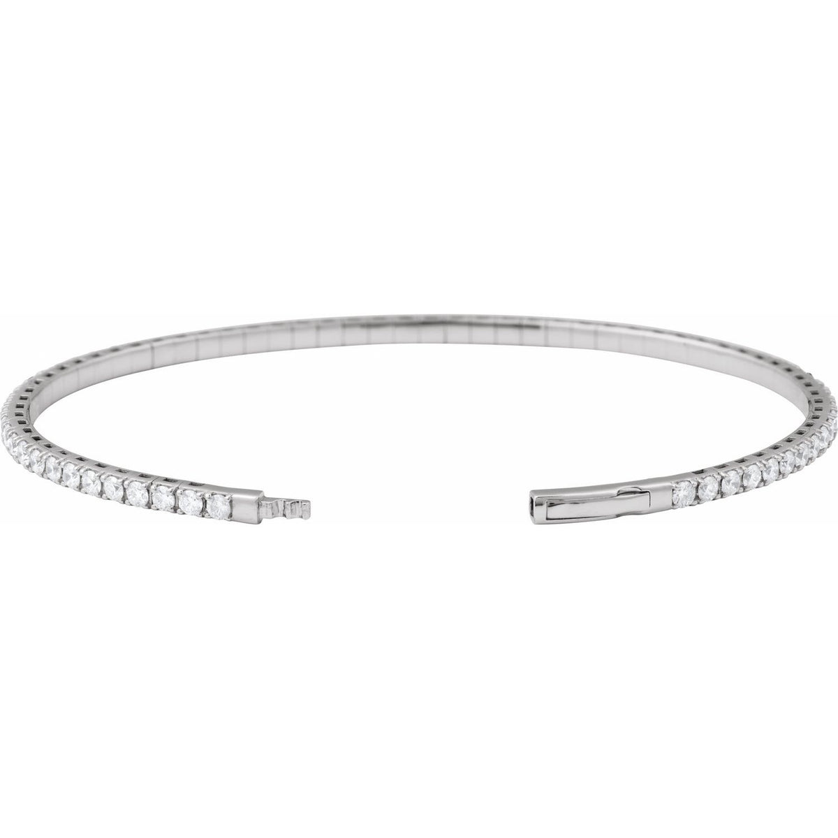 3 CTW Lab-Grown Diamond Flexible Bangle 7" Bracelet (BRC1002)