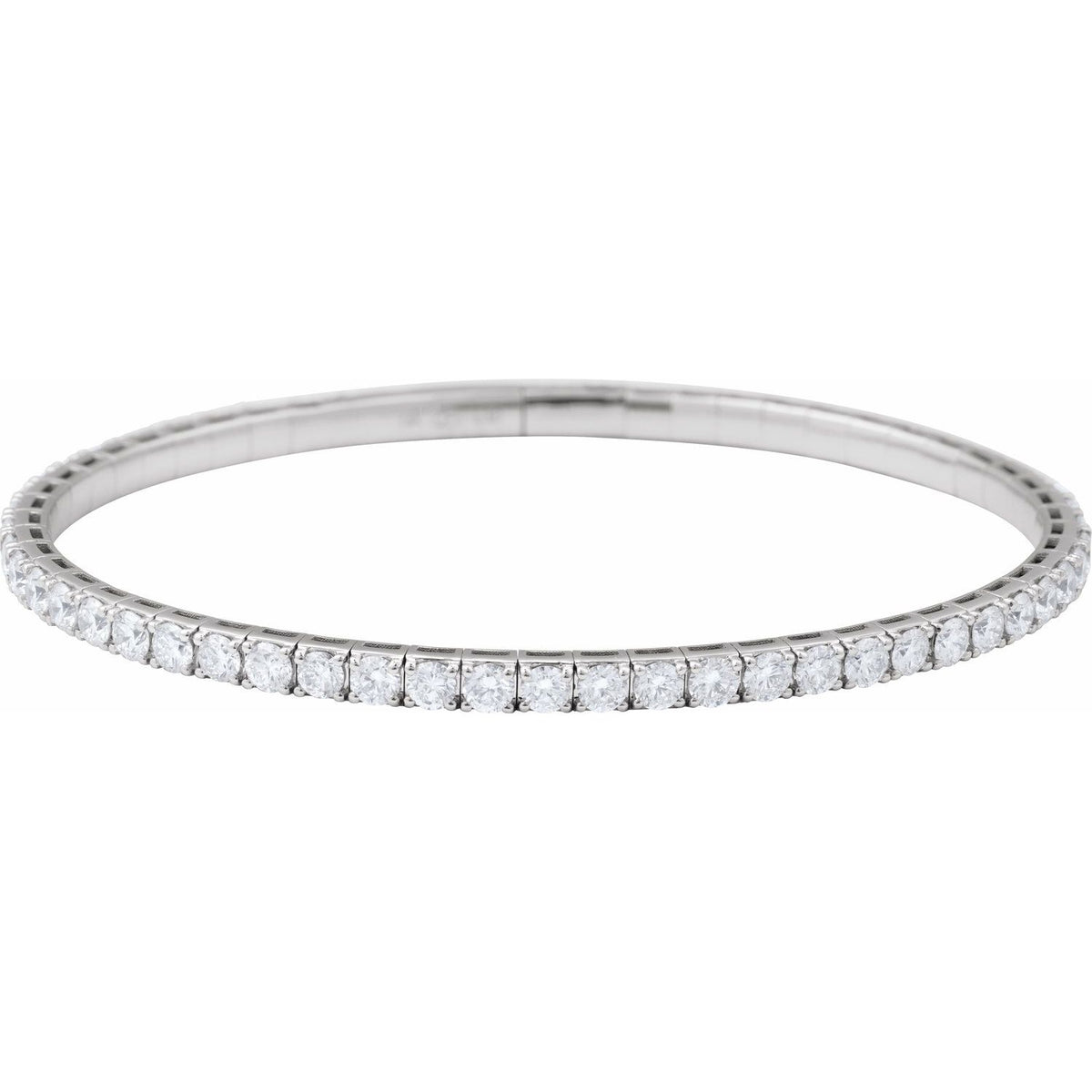 5 CTW Lab-Grown Diamond Flexible Bangle 7" Bracelet (BRC1002)