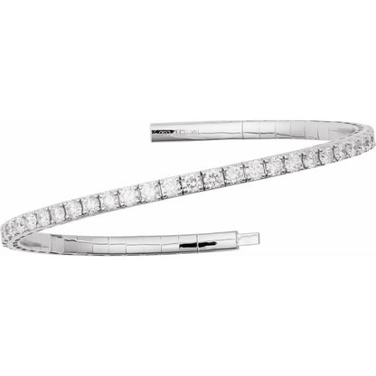 5 CTW Lab-Grown Diamond Flexible Bangle 7" Bracelet (BRC1002)