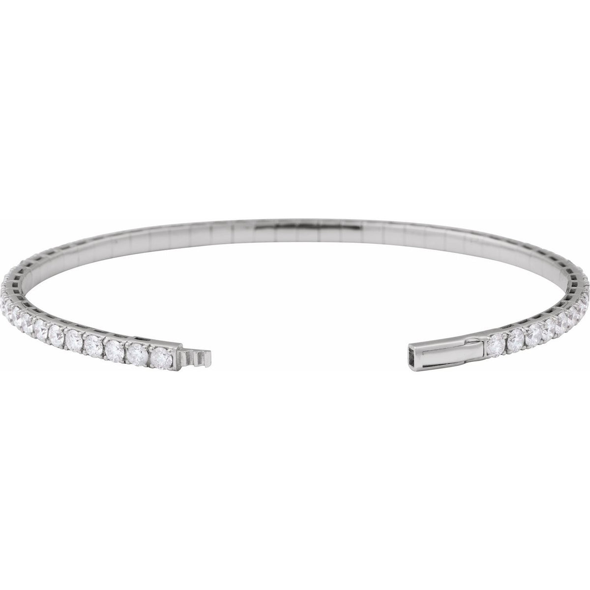 5 CTW Lab-Grown Diamond Flexible Bangle 7" Bracelet (BRC1002)