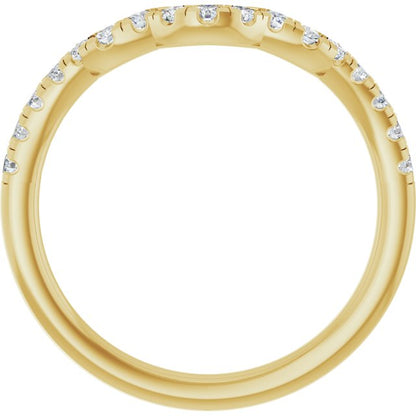 1/4 CTW Lab-Grown Diamond Band for 8x6 mm Oval Ring