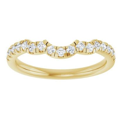 1/4 CTW Lab-Grown Diamond Band for 8x6 mm Oval Ring