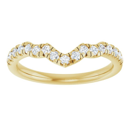 1/4 CTW Lab-Grown Diamond Band for 9x6 mm Pear Ring