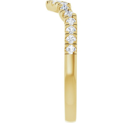 1/4 CTW Lab-Grown Diamond Band for 9x6 mm Pear Ring