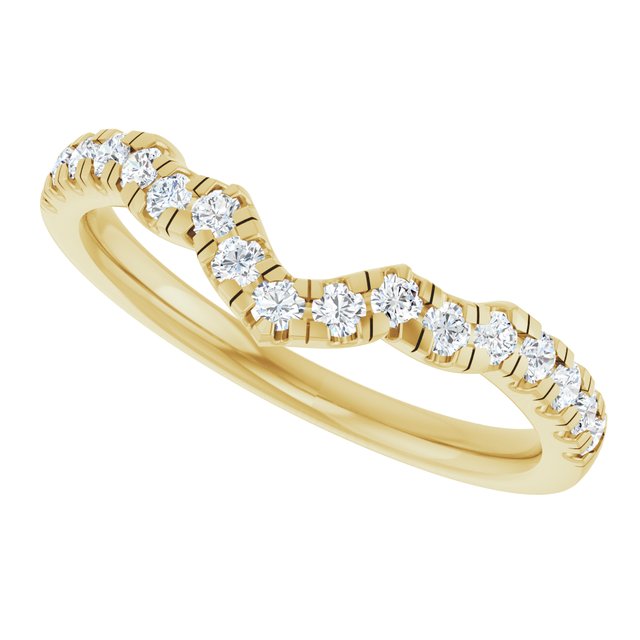 1/4 CTW Lab-Grown Diamond Band for 8x6 mm Pear Ring