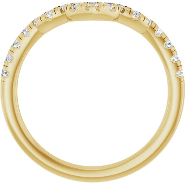 1/4 CTW Lab-Grown Diamond Band for 8x6 mm Pear Ring