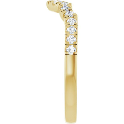1/4 CTW Lab-Grown Diamond Band for 8x6 mm Pear Ring