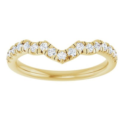 1/4 CTW Lab-Grown Diamond Band for 8x6 mm Pear Ring