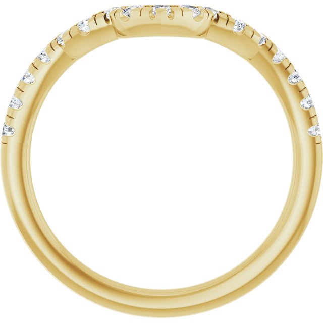 1/4 CTW Lab-Grown Diamond Band for 10x7 mm Pear Ring