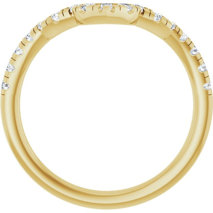 1/4 CTW Lab-Grown Diamond Band for 10x7 mm Pear Ring