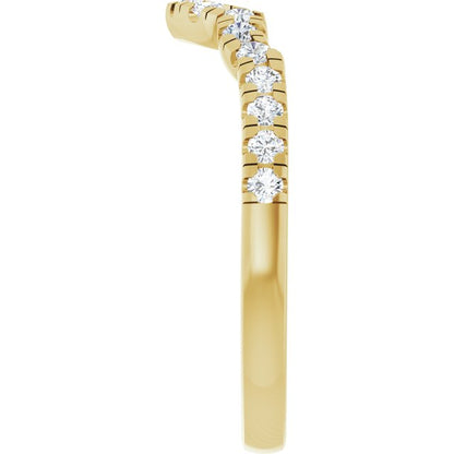 1/4 CTW Lab-Grown Diamond Band for 10x7 mm Pear Ring