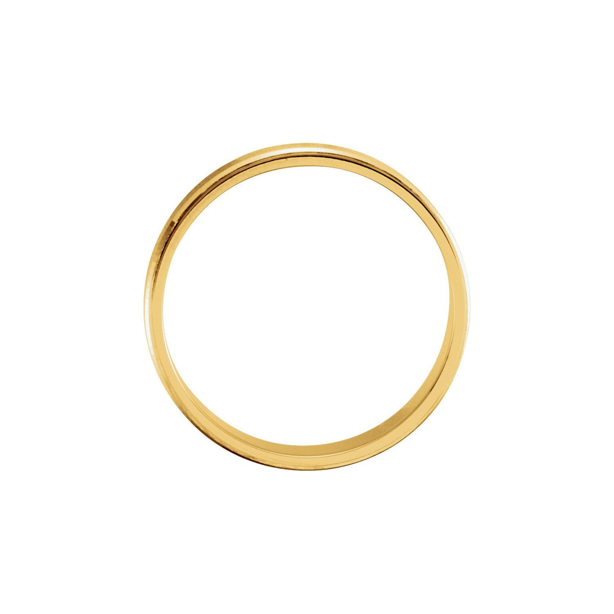 Grooved Lightweight Comfort-Fit Flat Band, 6 mm