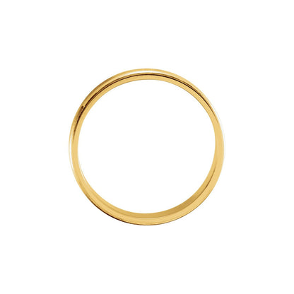 Grooved Lightweight Comfort-Fit Flat Band, 6 mm