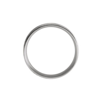 Lightweight Grooved Milgrain Band