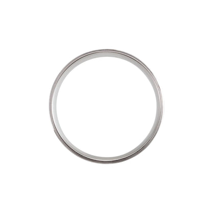 Grooved Lightweight Comfort-Fit Flat Band, 6 mm, Satin Finish