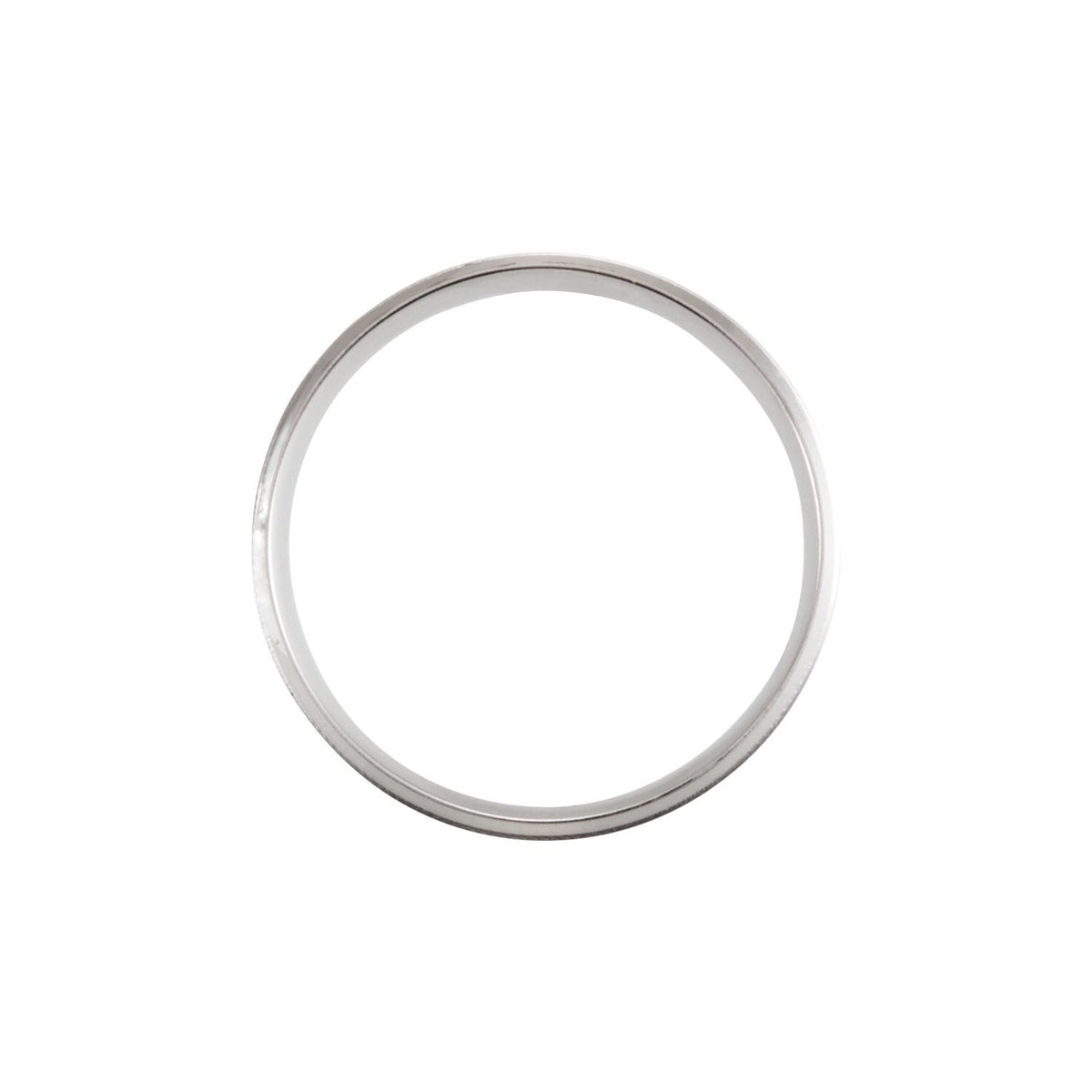 Milgrain Beveled-Edge Comfort-Fit Half Round Band