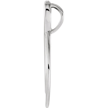 Sterling Silver 22x11 mm Infinity-Inspired Pendant