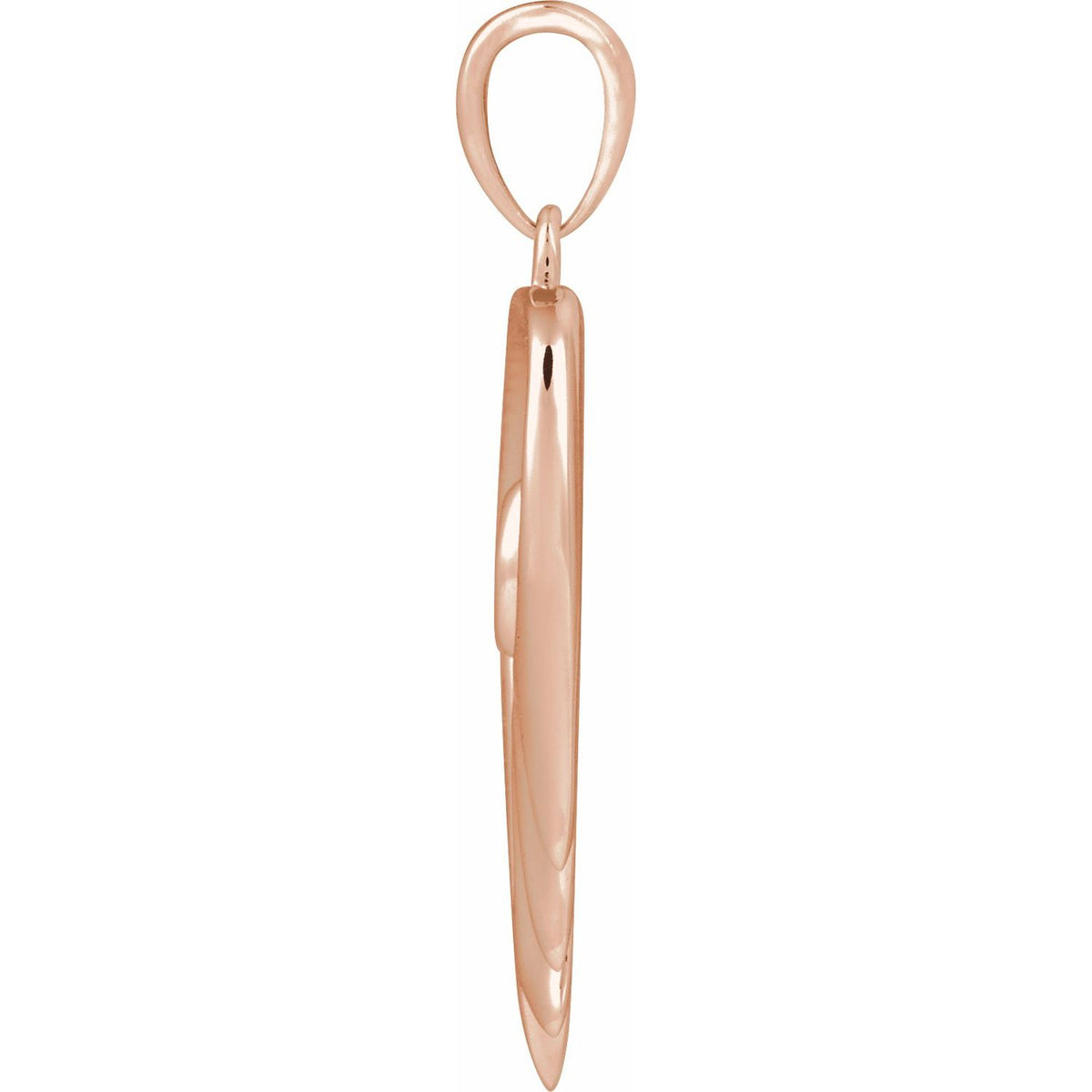 14K Rose Gold Cultured White Freshwater Pearl & Engraved I'll Hold You In My Heart Pendant