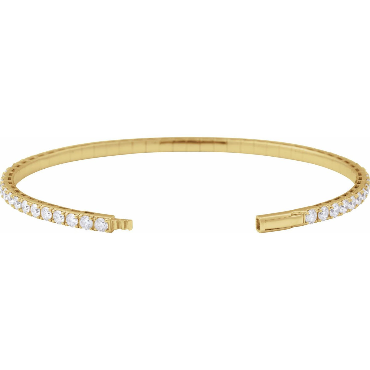 5 CTW Lab-Grown Diamond Flexible Bangle 7" Bracelet (BRC1002)