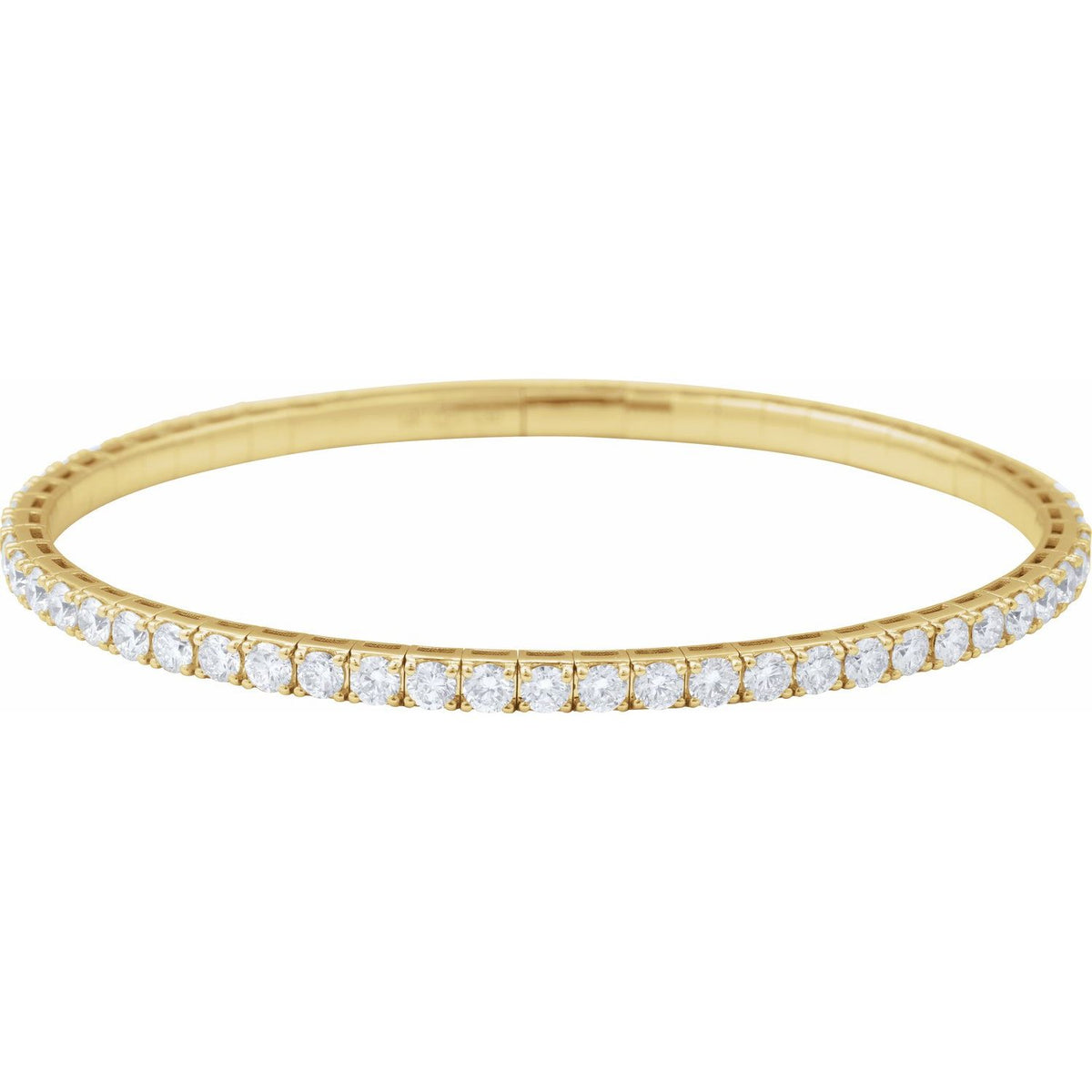 5 CTW Lab-Grown Diamond Flexible Bangle 7" Bracelet (BRC1002)