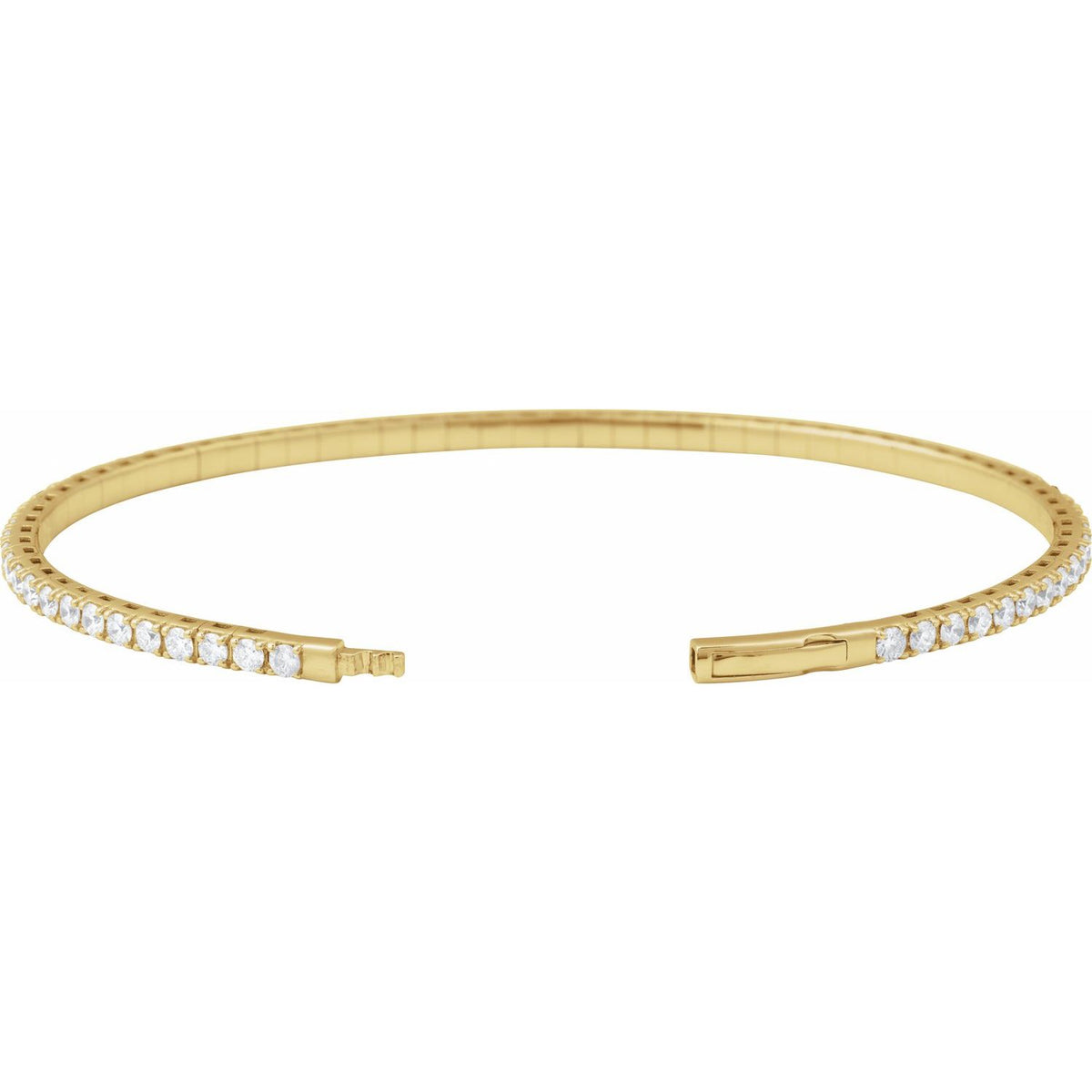 3 CTW Lab-Grown Diamond Flexible Bangle 7" Bracelet (BRC1002)