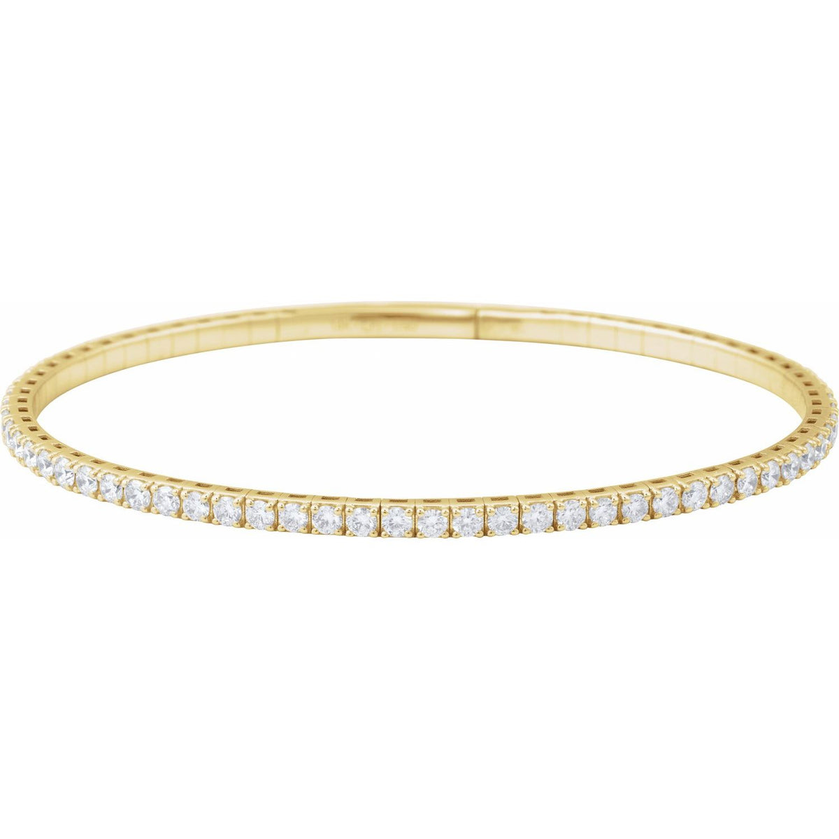 3 CTW Lab-Grown Diamond Flexible Bangle 7" Bracelet (BRC1002)