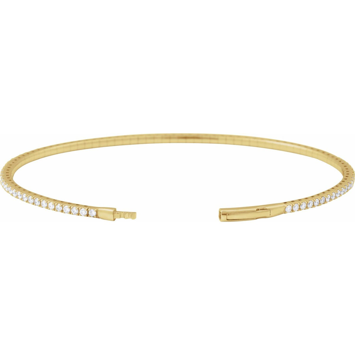 1 1/2 CTW Lab-Grown Diamond Flexible Bangle 7" Bracelet