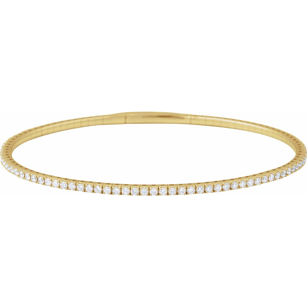 1 1/2 CTW Lab-Grown Diamond Flexible Bangle 7" Bracelet