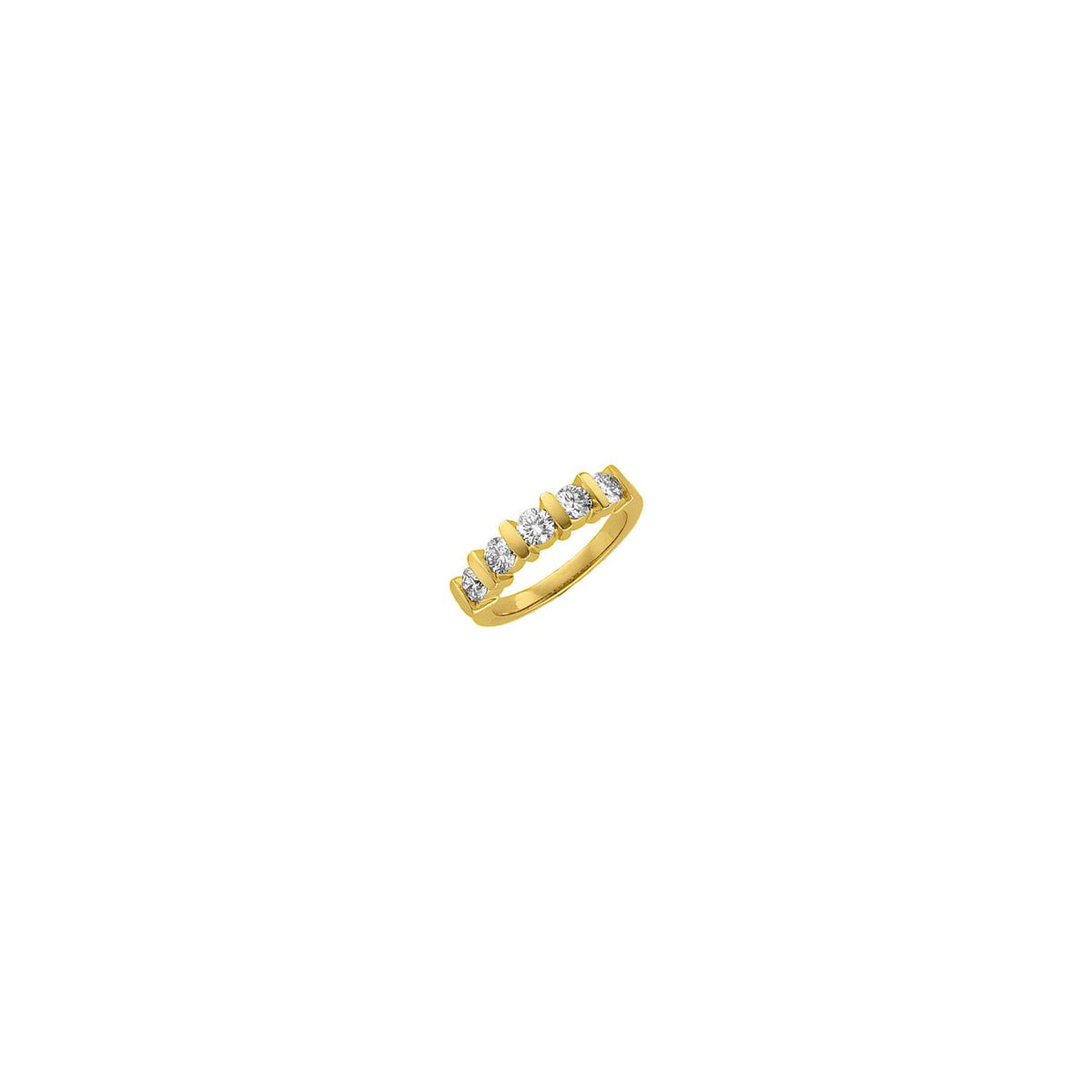 14K Yellow Gold 9/10 CTW Natural Diamond Anniversary Band