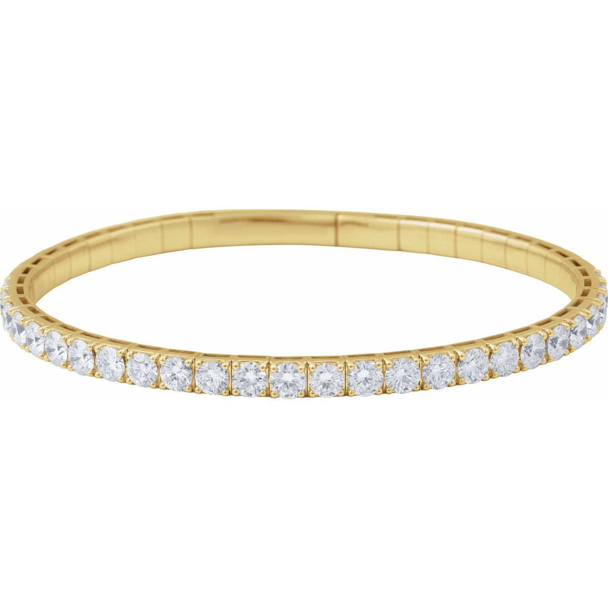 3 CTW Lab-Grown Diamond Flexible Bangle 7" Bracelet